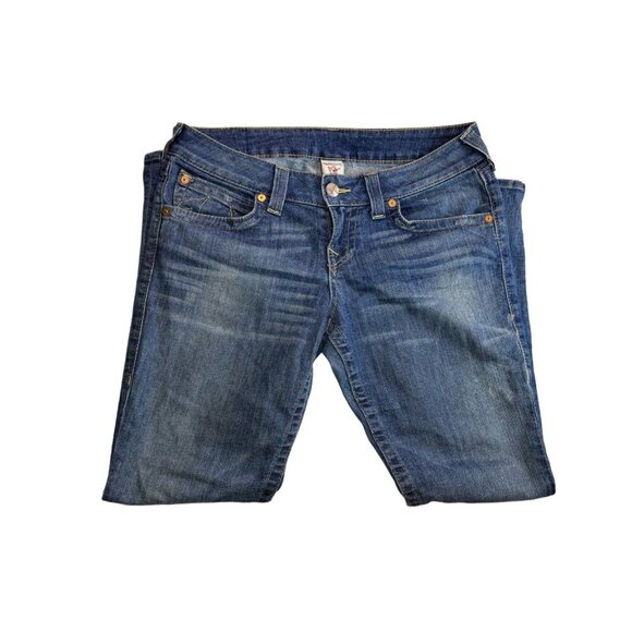 True Religion Dark Wash Denim Skinny Leg Jeans, Size 32 - Picture 1 of 5